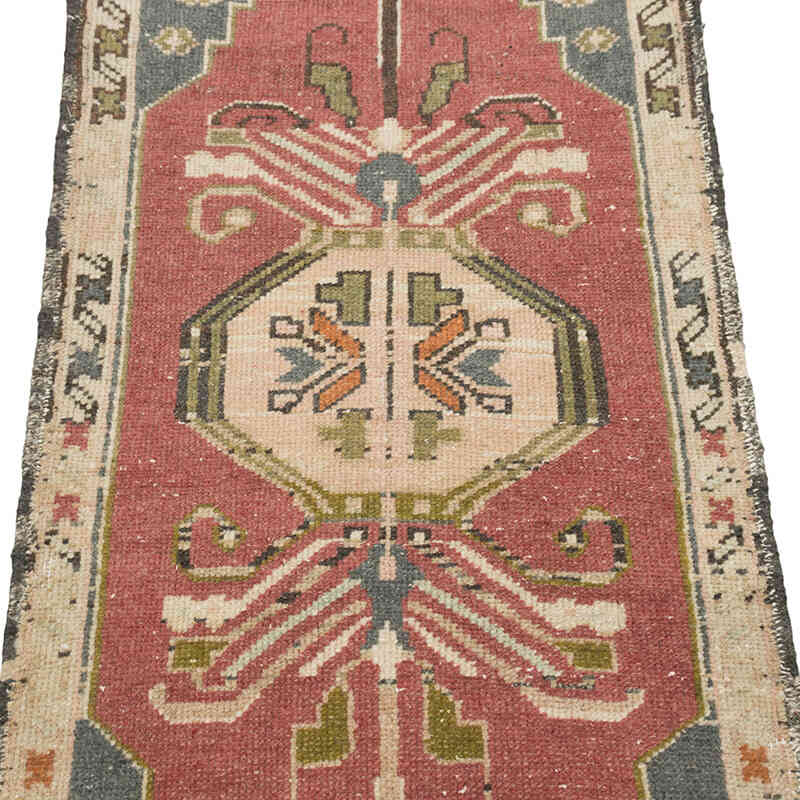 Vintage Turkish Hand-Knotted Rug - 1' 8" x 3' 4" (20" x 40") - K0083490