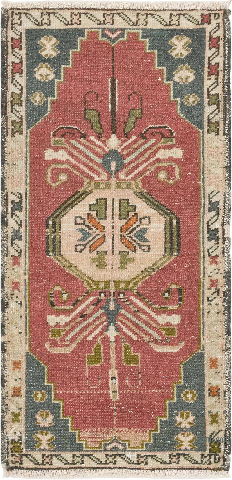 Vintage Turkish Hand-Knotted Rug - 1' 8" x 3' 4" (20" x 40") - K0083490
