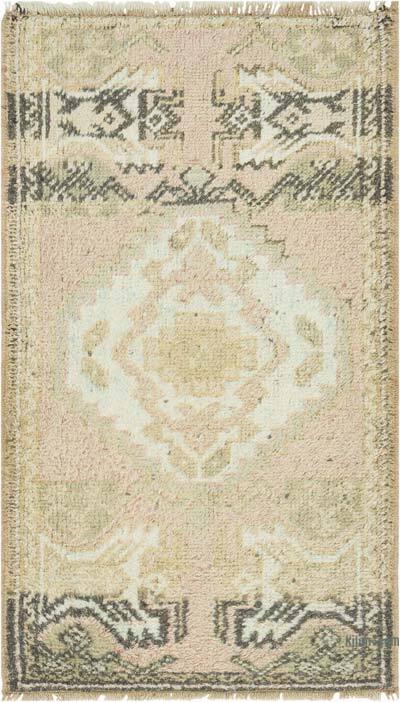 El Dokuma Vintage Halı - 57 cm x 97 cm