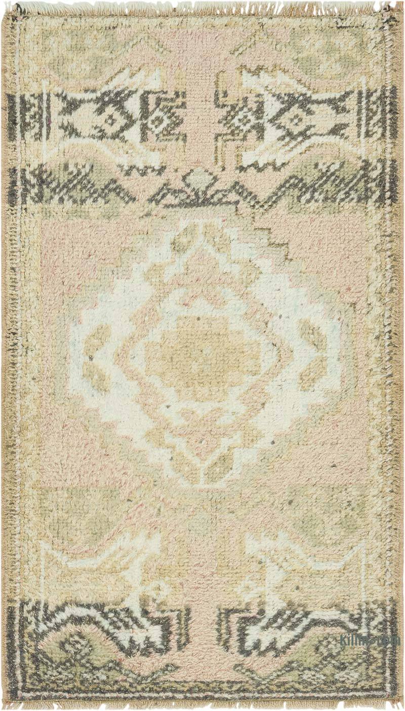 Alfombra Vintage Turca Anudada a Mano - 57 cm x 97 cm - K0083492