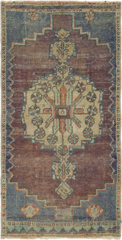 El Dokuma Vintage Halı - 48 cm x 92 cm