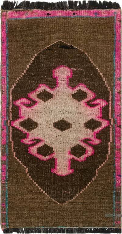 Alfombra Vintage Turca Anudada a Mano - 43 cm x 78 cm