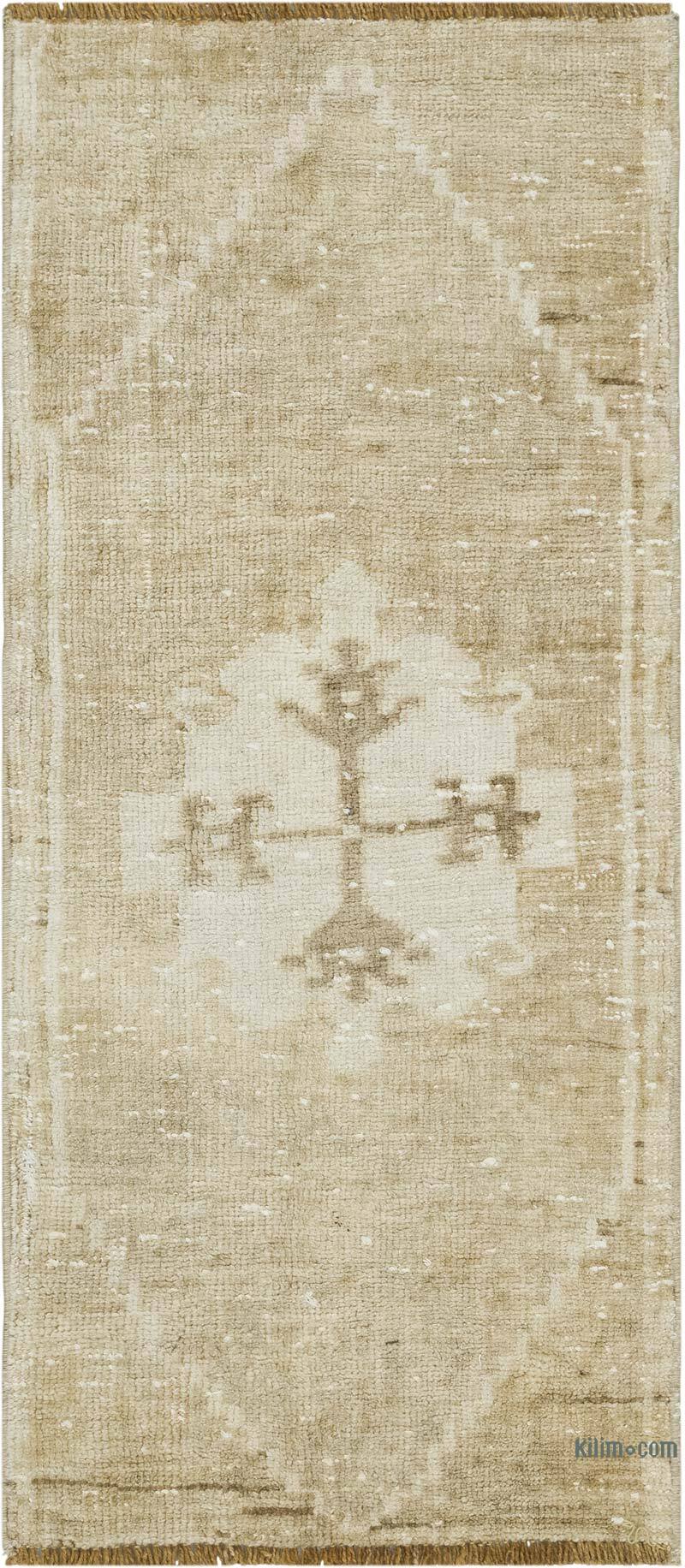 Vintage Turkish Hand-Knotted Rug - 1' 5" x 3' 2" (17" x 38") - K0083500