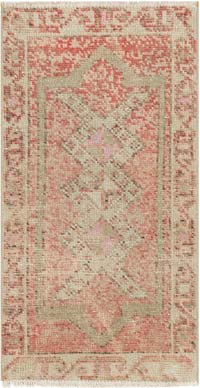 El Dokuma Vintage Halı - 47 cm x 90 cm