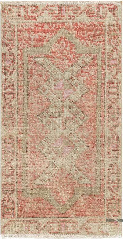 Alfombra Vintage Turca Anudada a Mano - 47 cm x 90 cm