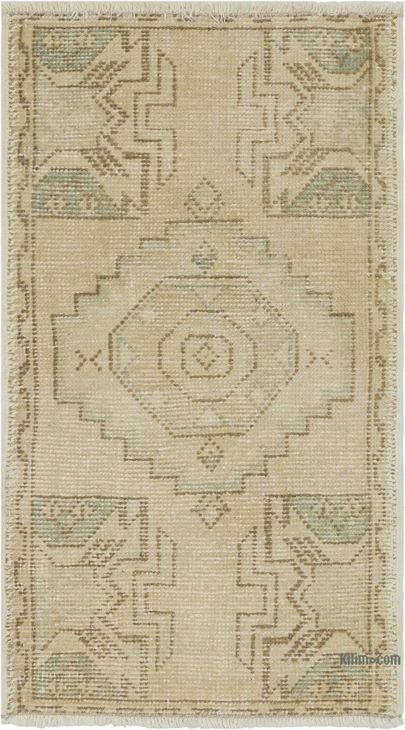 Vintage Turkish Hand-Knotted Rug - 1' 7" x 2' 11" (19" x 35") - K0083504