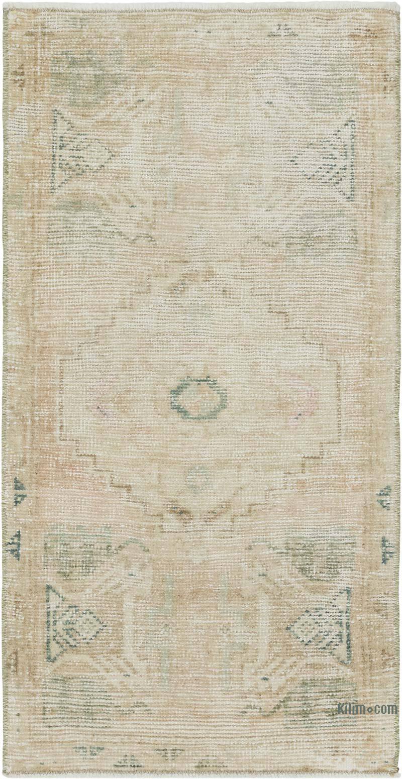 Vintage Turkish Hand-Knotted Rug - 1' 7" x 3' 1" (19" x 37") - K0083506