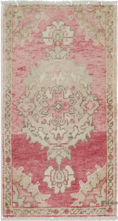 Vintage Turkish Hand-Knotted Rug - 1' 7" x 2' 10" (19" x 34")