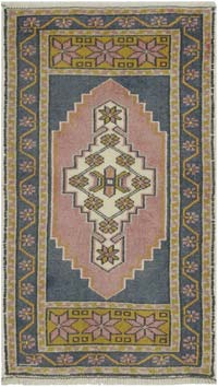 El Dokuma Vintage Halı - 57 cm x 97 cm