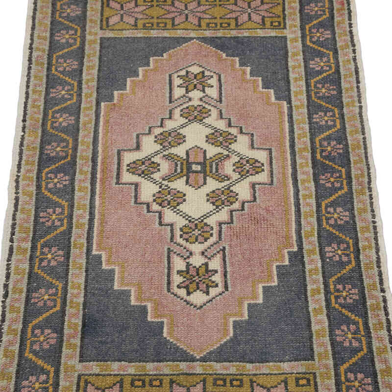 Alfombra Vintage Turca Anudada a Mano - 57 cm x 97 cm - K0083508