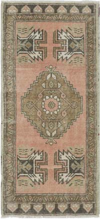 El Dokuma Vintage Halı - 50 cm x 108 cm