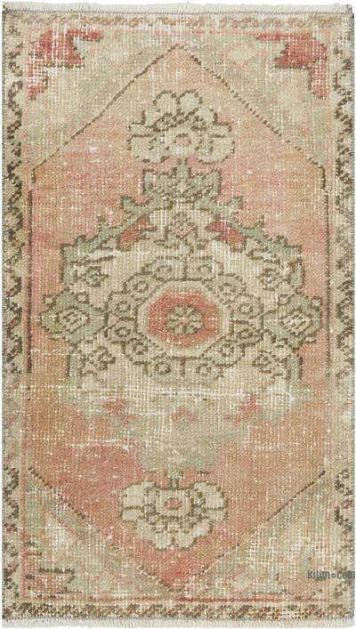 El Dokuma Vintage Halı - 47 cm x 81 cm