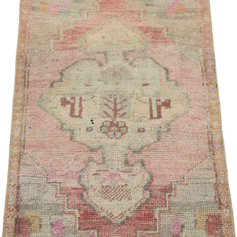 Alfombra Vintage Turca Anudada a Mano - 49 cm x 100 cm - K0083511