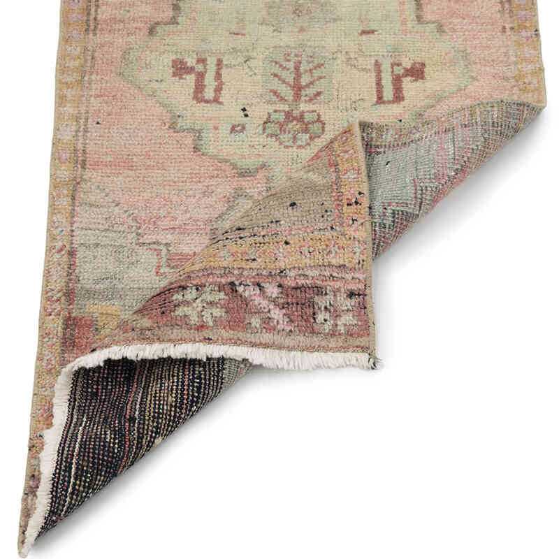 Alfombra Vintage Turca Anudada a Mano - 49 cm x 100 cm - K0083511