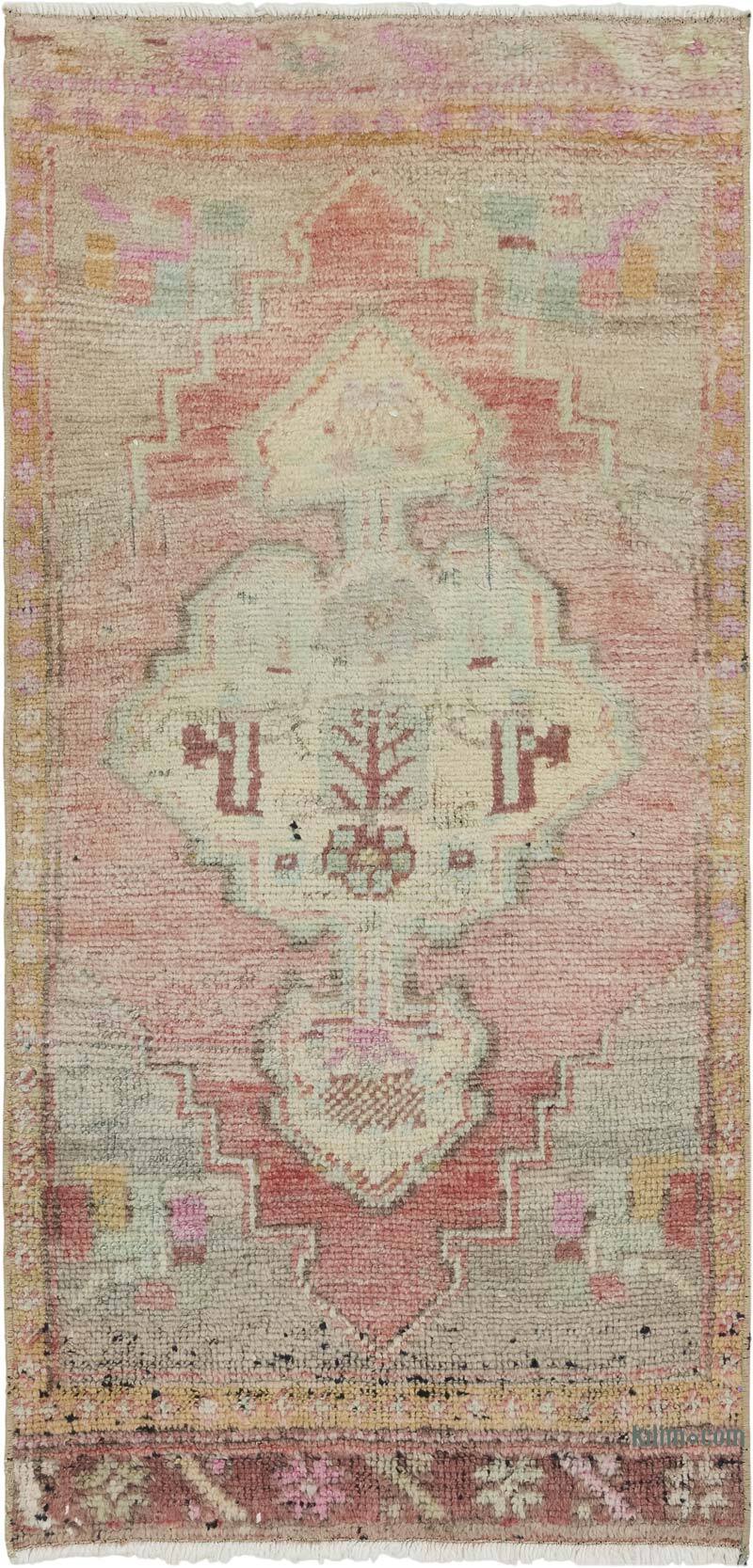 Alfombra Vintage Turca Anudada a Mano - 49 cm x 100 cm - K0083511