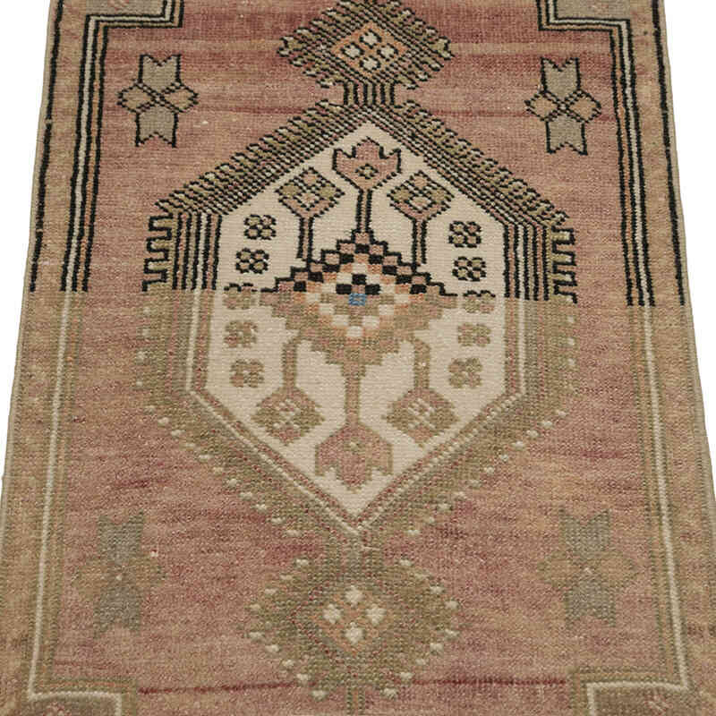 Alfombra Vintage Turca Anudada a Mano - 45 cm x 98 cm - K0083514