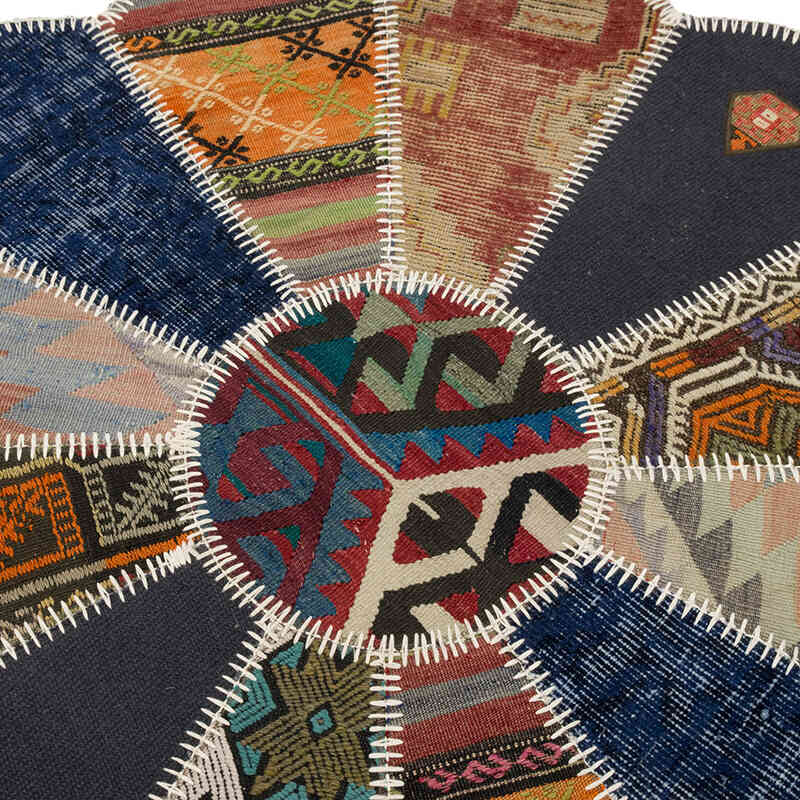 Patchwork Kilim Rug - 3' 10" x 3' 10" (46" x 46") - K0083516
