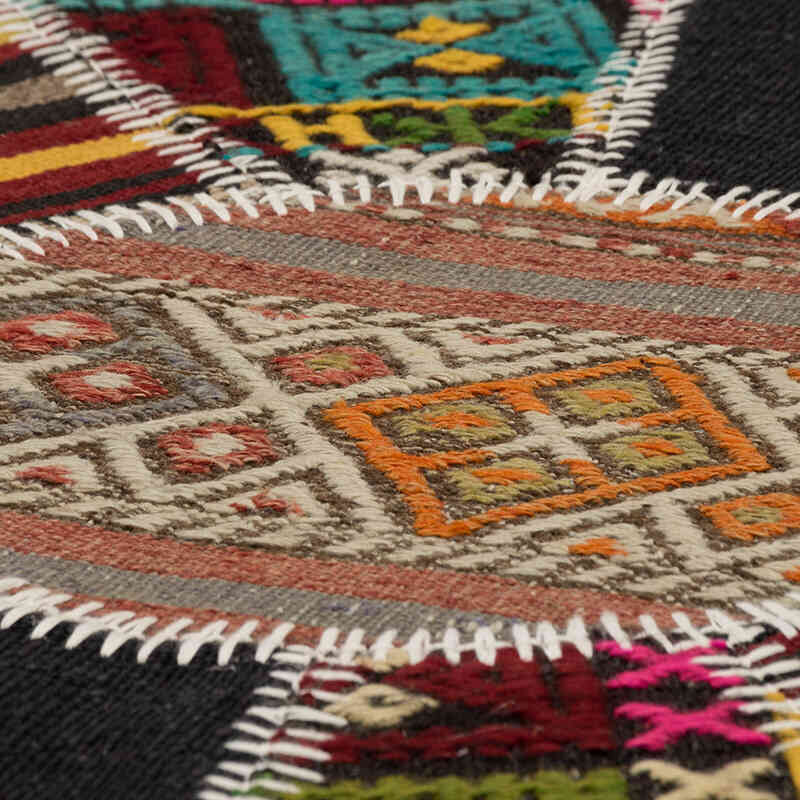 Alfombra Kilim de Retazos - 118 cm x 118 cm - K0083517