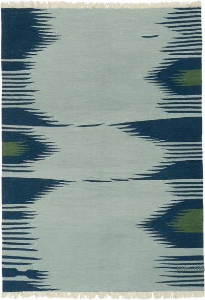 New Handwoven Turkish Kilim Rug - 6' 11" x 9' 10" (83" x 118")