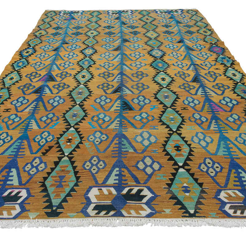 Vintage Denizli Kilim Rug - 5' 7" x 10' 10" (67" x 130") - K0083524