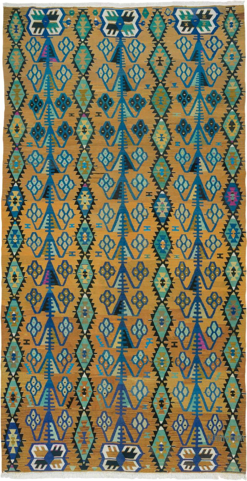 Vintage Denizli Kilim Rug - 5' 7" x 10' 10" (67" x 130") - K0083524