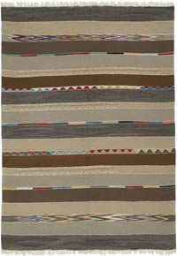 New Handwoven Turkish Kilim Rug - 7' 7" x 10' 5" (91" x 125")