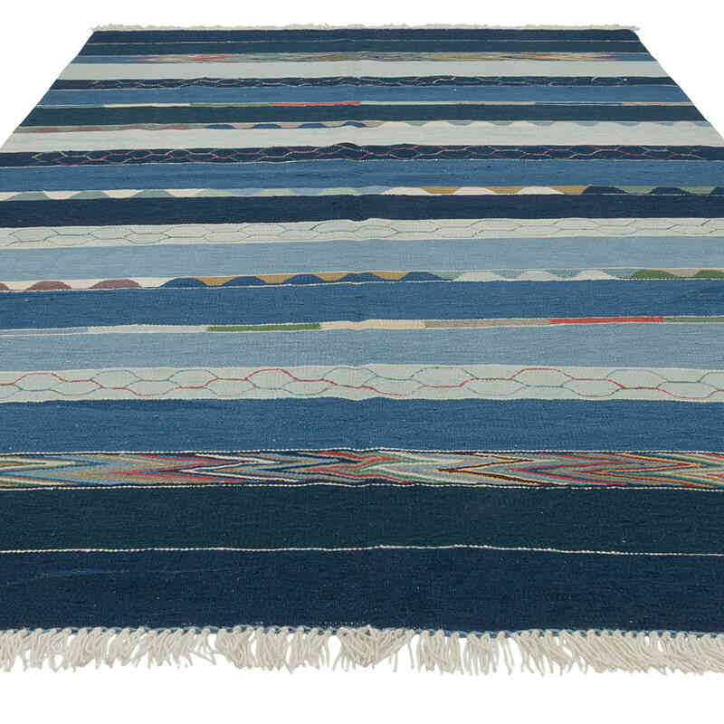 New Handwoven Turkish Kilim Rug - 6' 9" x 10' 4" (81" x 124") - K0083535