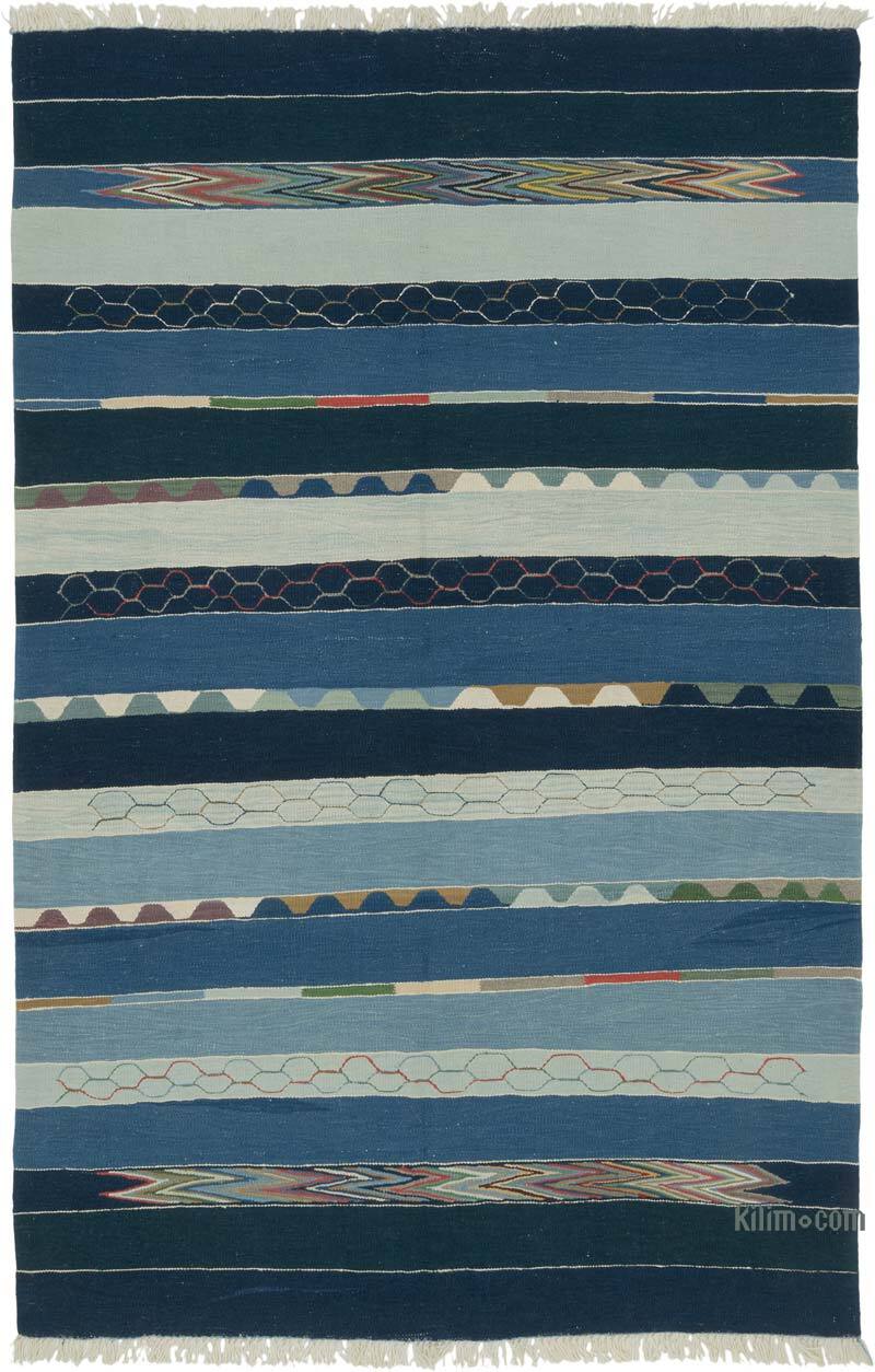 New Handwoven Turkish Kilim Rug - 6' 9" x 10' 4" (81" x 124") - K0083535