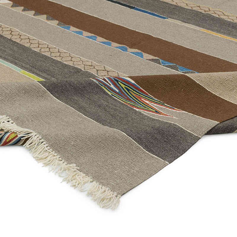 New Handwoven Turkish Kilim Rug - 8' 8" x 11' 11" (104" x 143") - K0083537