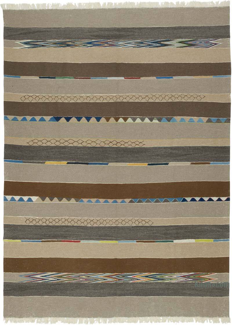 New Handwoven Turkish Kilim Rug - 8' 8" x 11' 11" (104" x 143") - K0083537