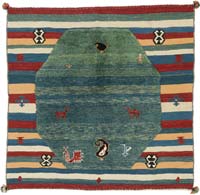 New Handwoven Turkish Kilim Rug - 5' 9" x 5' 8" (69" x 68")