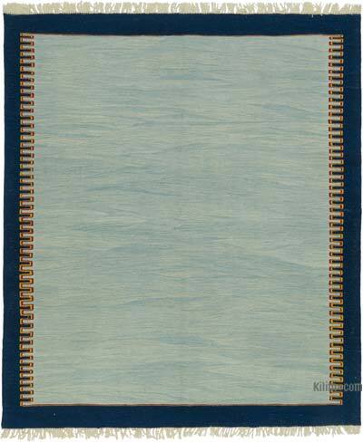 New Handwoven Turkish Kilim Rug - 6' 8" x 7' 9" (80" x 93")