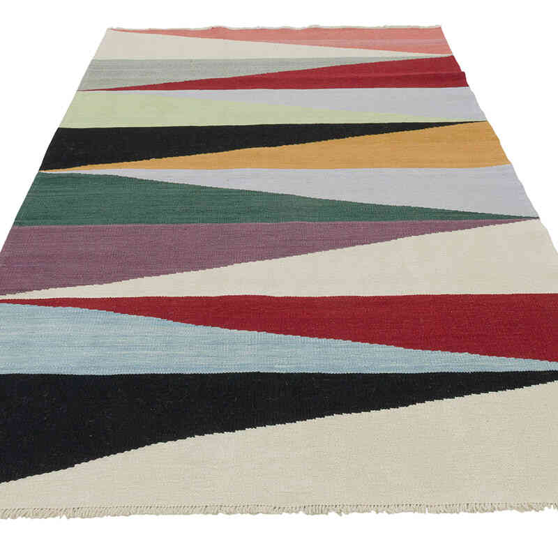 New Handwoven Turkish Kilim Rug - 4' 2" x 7' 9" (50" x 93") - K0083548