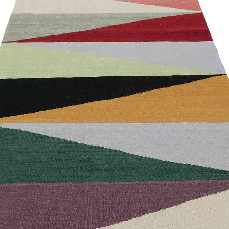 New Handwoven Turkish Kilim Rug - 4' 2" x 7' 9" (50" x 93") - K0083548