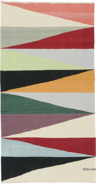 Nueva Alfombra Turca Kilim - 126 cm x 237 cm
