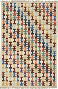 New Handwoven Turkish Kilim Rug - 5' 11" x 8' 8" (71" x 104")