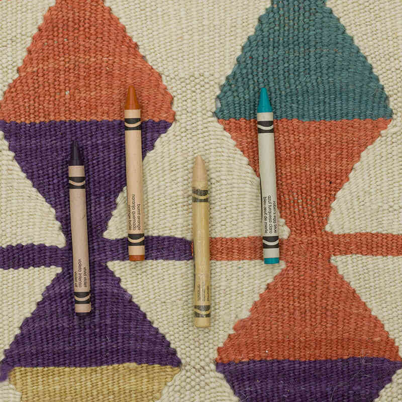 New Handwoven Turkish Kilim Rug - 5' 11" x 8' 8" (71" x 104") - K0083549