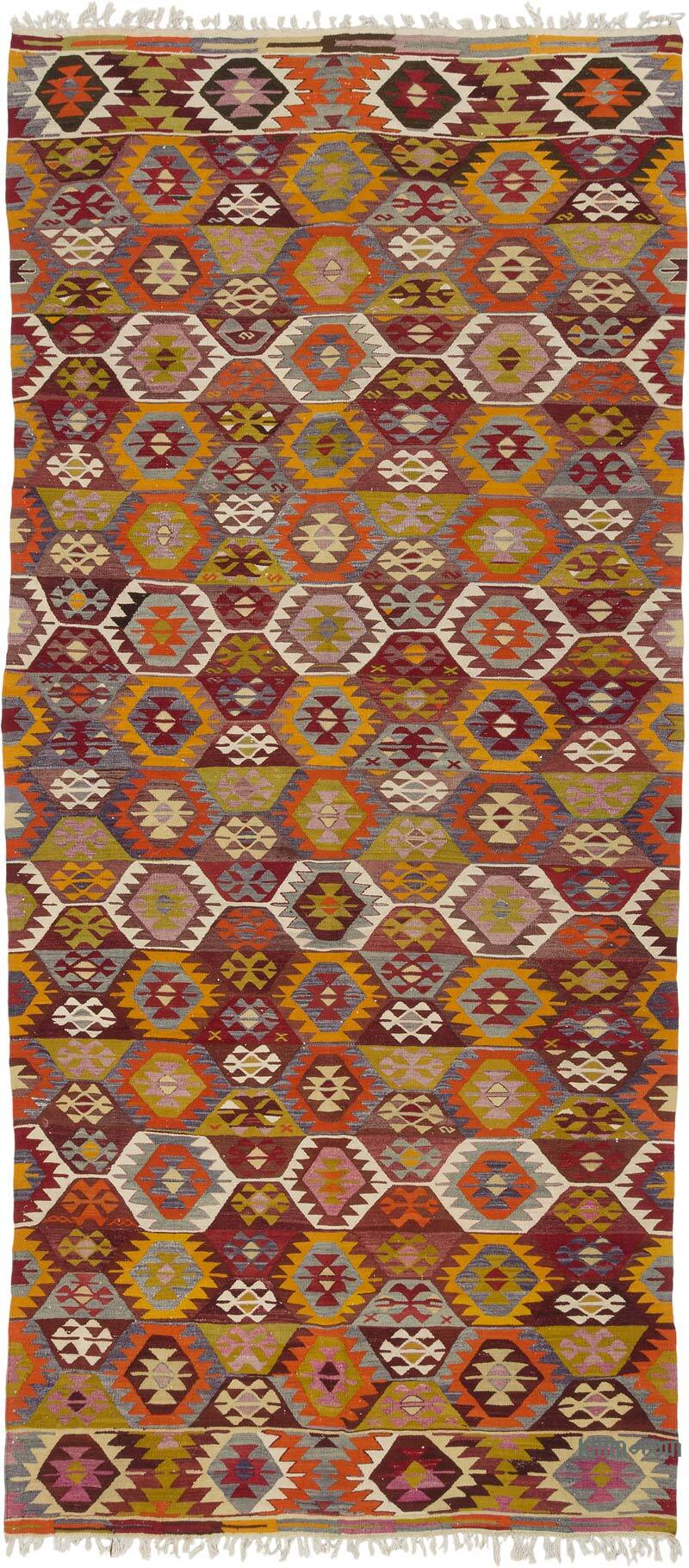 Vintage Tavas Kilim Rug - 6' 1" x 13' 4" (73" x 160") - K0083552