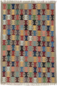 New Handwoven Turkish Kilim Rug - 5'  x 7' 1" (60" x 85")