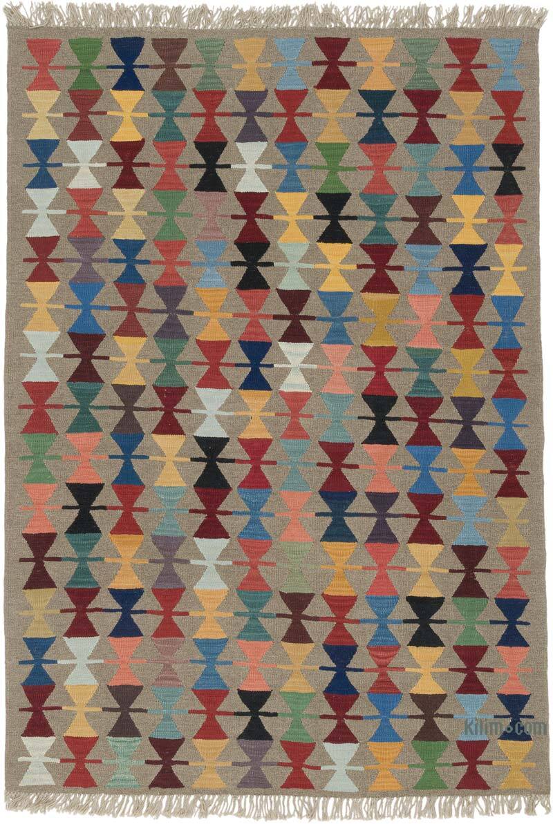 New Handwoven Turkish Kilim Rug - 5'  x 7' 1" (60" x 85") - K0083553