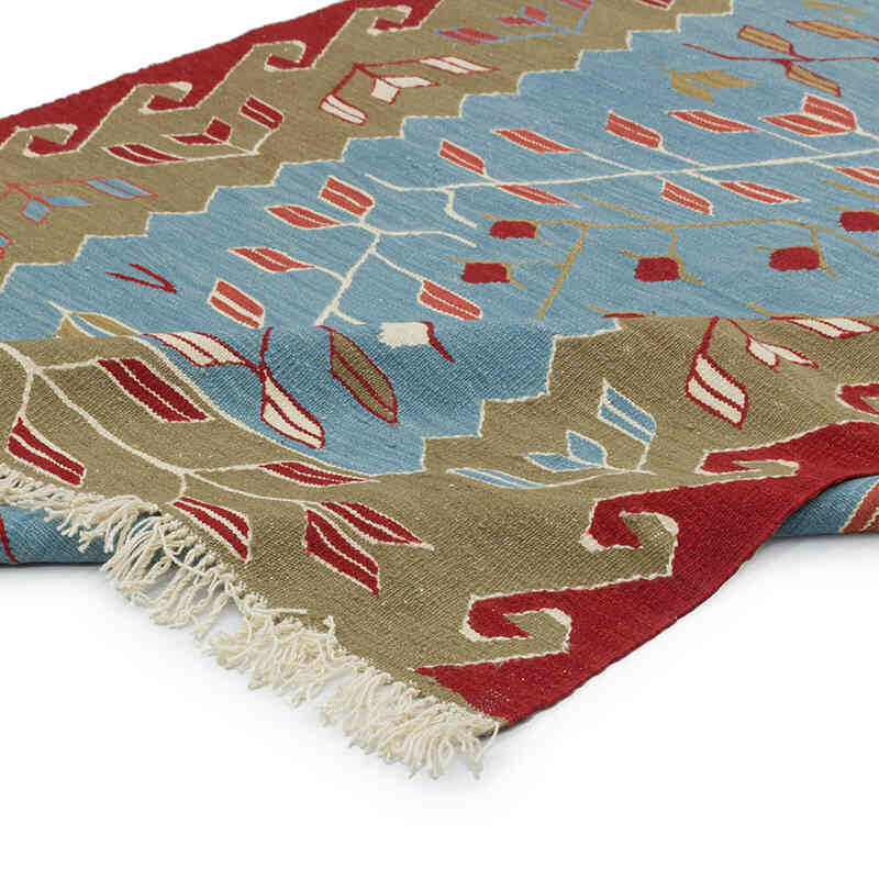 New Handwoven Turkish Kilim Rug - 5' 4" x 6' 10" (64" x 82") - K0083554