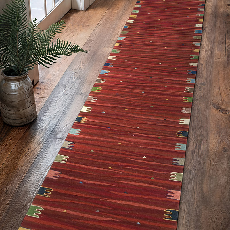 Yeni Kök Boya El Dokuma Yolluk Kilim - 87 cm x 410 cm - K0083556