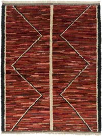 New Moroccan Style Hand-Knotted Tulu Rug - 7' 10" x 10' 4" (94" x 124")