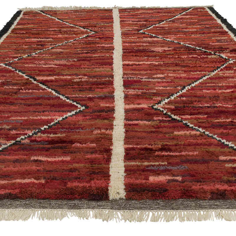 New Moroccan Style Hand-Knotted Tulu Rug - 7' 10" x 10' 4" (94" x 124") - K0083560