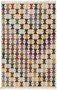 New Handwoven Turkish Kilim Rug - 4' 1" x 6' 3" (49" x 75")