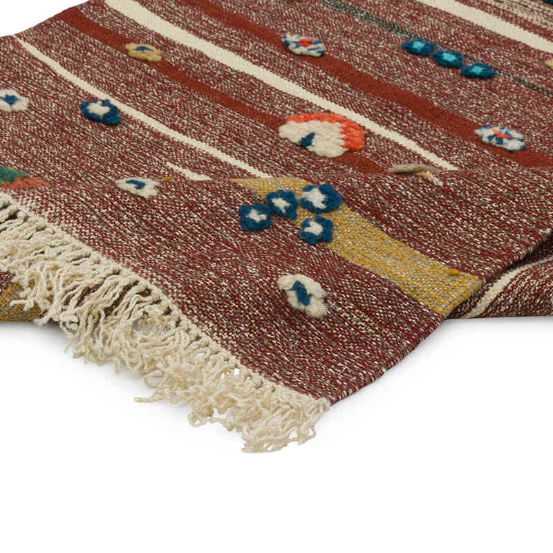 New Handwoven Turkish Kilim Rug - 3' 1" x 5' 4" (37" x 64") - K0083564