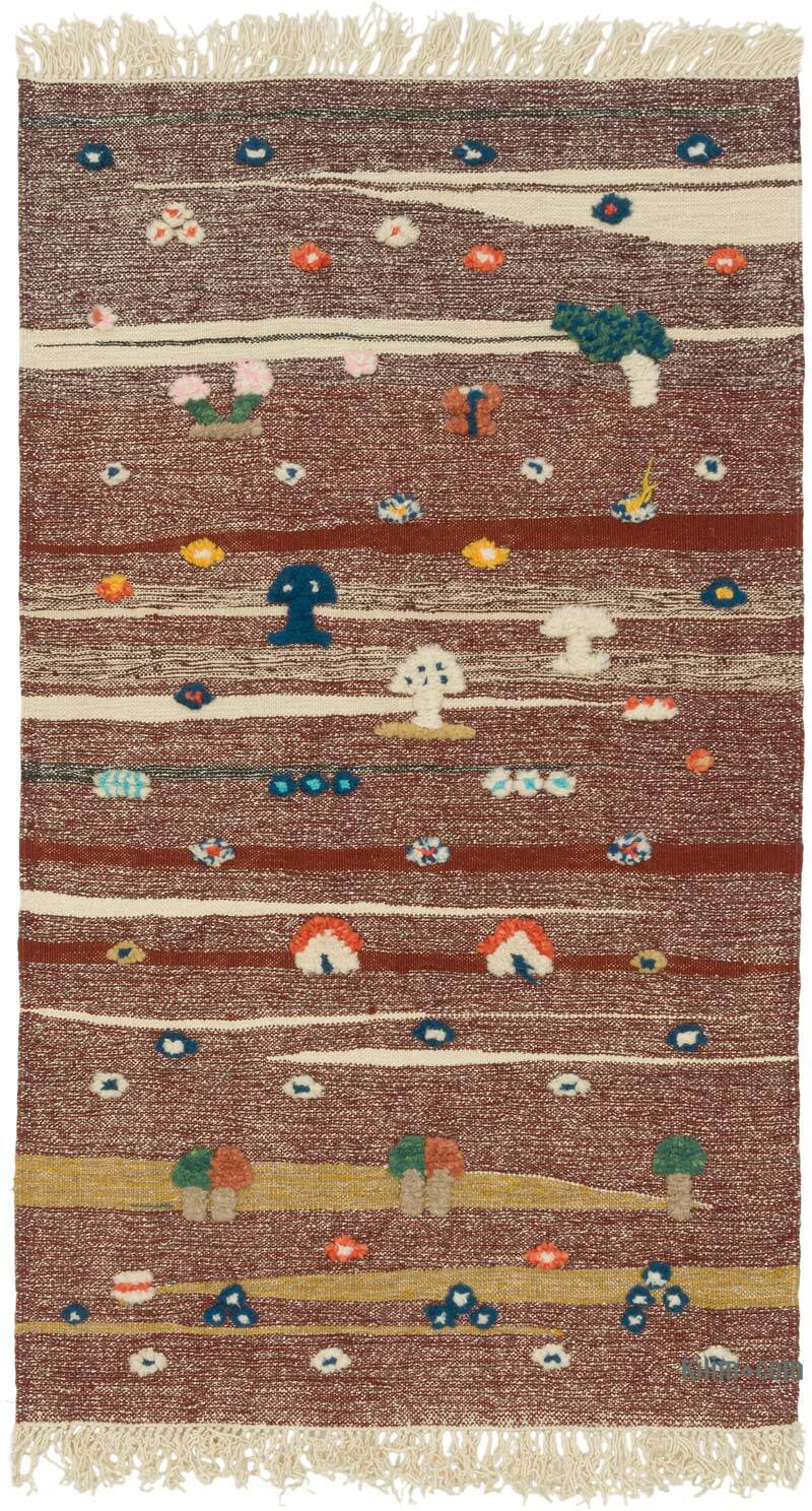 New Handwoven Turkish Kilim Rug - 3' 1" x 5' 4" (37" x 64") - K0083564