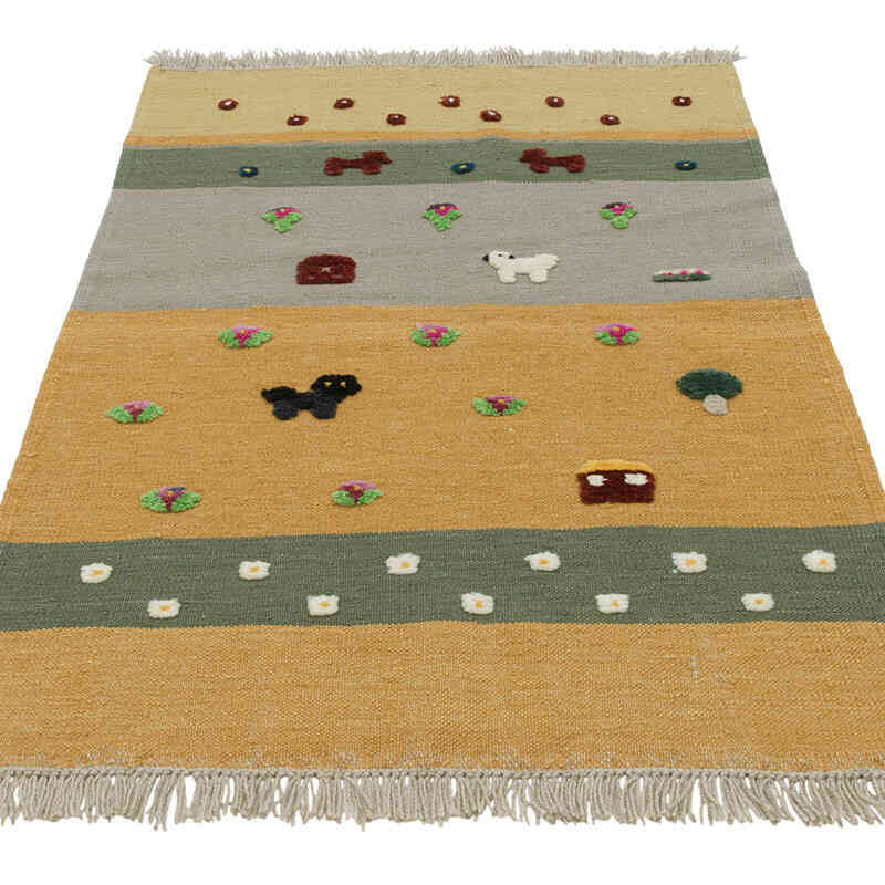 Yeni Kök Boya El Dokuma Kilim - 92 cm x 134 cm - K0083568