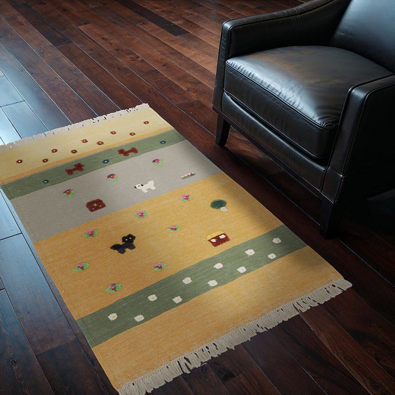 New Handwoven Turkish Kilim Rug - 3'  x 4' 5" (36" x 53") - K0083568
