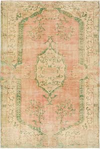 Vintage Turkish Hand-Knotted Rug - 5' 7" x 8' 3" (67" x 99")